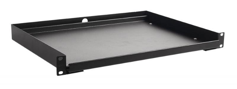 Proel Rack zásuvka, 1U, vysouvací, černá, kov, vnitřní rozměr 315 mm
