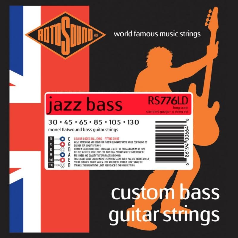 Rotosound Sada strun pro basovou kytaru, Monel, 6 strun, 30 45 65 85 105 130