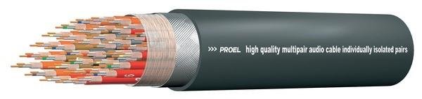 Proel Multicore skupinový kabel, spirálové stínění, 4 páry, černý
