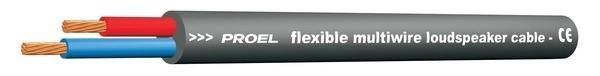 Proel Kabel reproduktorový, 2x1,5mm, 6,8mm průměr, nehořlavý, černý, 100m
