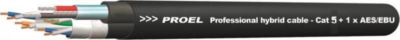 Proel Hibrid kabel CAT5e + 1x AES/EBU, černý