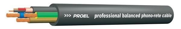 Proel hybridní kabel, 2x0,34mm signál, 3x2,5mm silnoproud