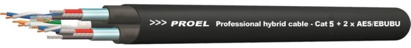 PROEL Hibrid kabel CAT5e + 2x AES/EBU, černý