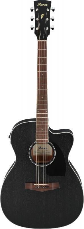 Ibanez elektroakustická kytara dreadnought, černá, vestavěná elektronika, ladící strojky