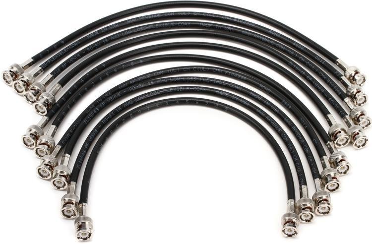 RF Venue Koax kabel, 10ks, BNC konektory, RG8X, 30cm