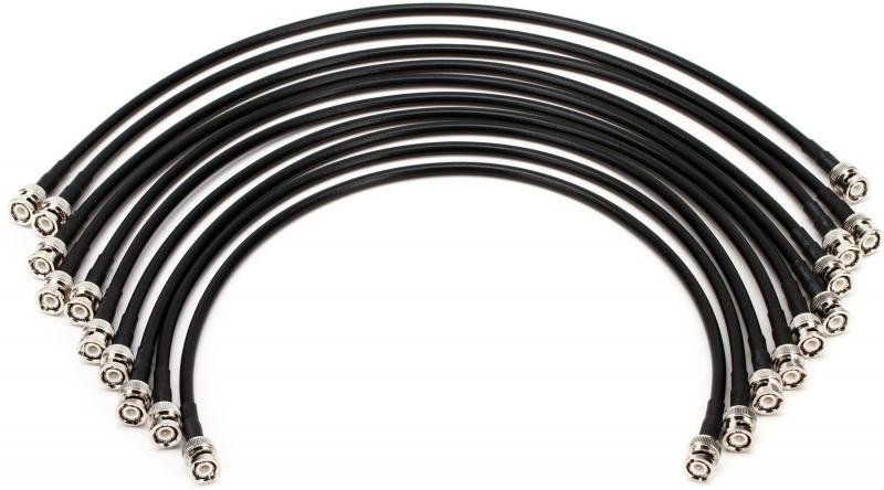 RF Venue Koax kabel, 10ks, BNC konektory, RG8X, 45cm