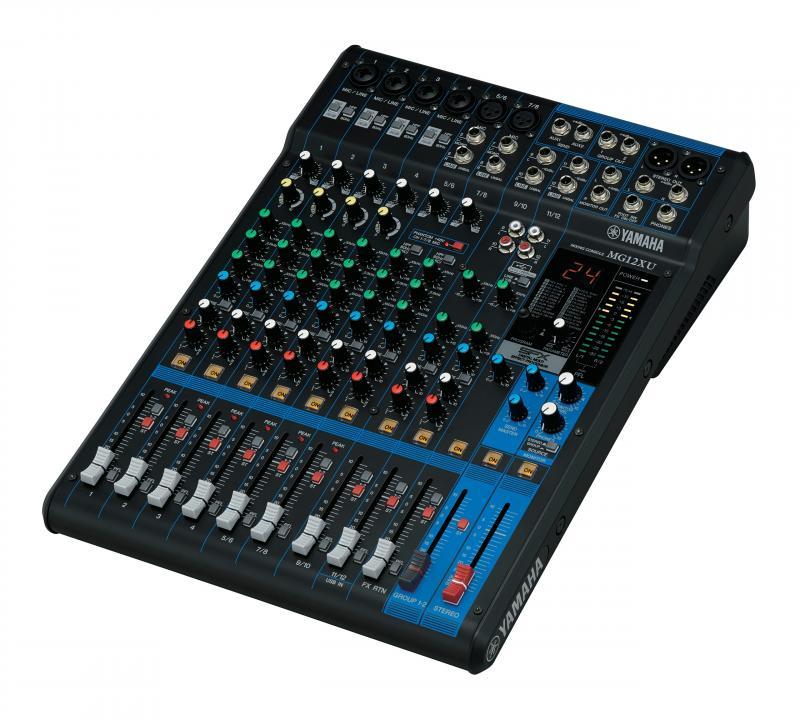 Yamaha mixážní pult 12 kanálů, kompresor, USB, kovová konstrukce
