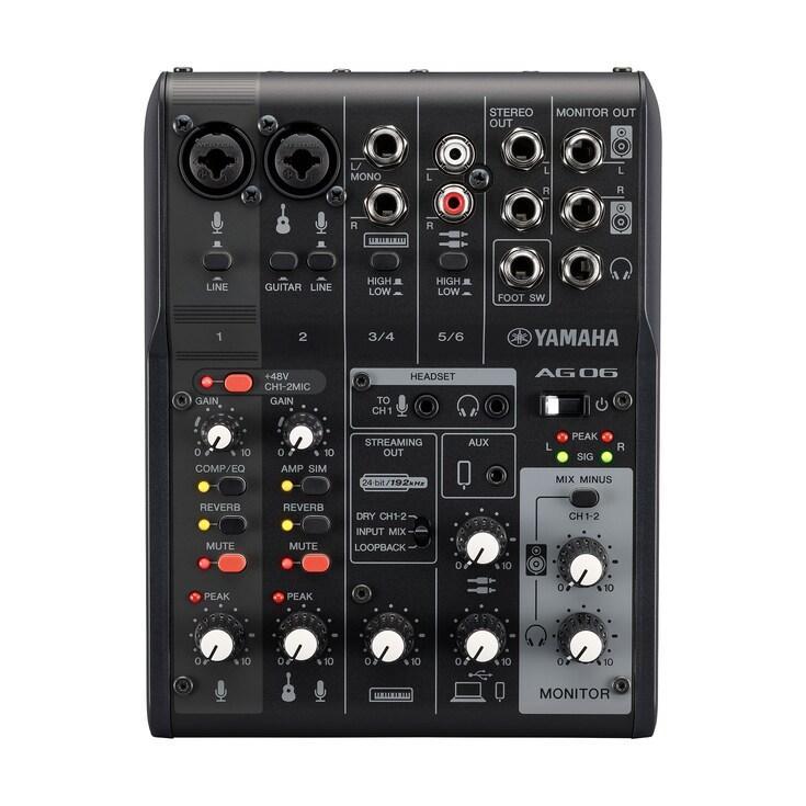 Yamaha mixážní pult 6 kanálů, USB audio interface, více funkcí