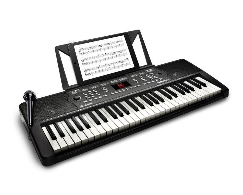 Alesis digitální klavír, 54 kláves, 300 zvuků, 40 skladeb, stojan na noty, mikrofon