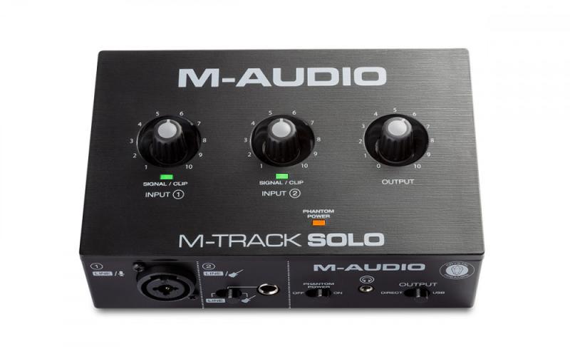 M-Audio rozhraní, 1-in/2-out, 16-bit/48 KHz, USB, +48V