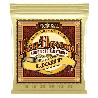 Ernie Ball Akustické kytarové struny Earthwood Light, bronz, 11-52