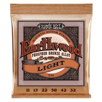 Ernie Ball Akustické kytarové struny Earthwood Light, Fosfor-bronz, 11-52