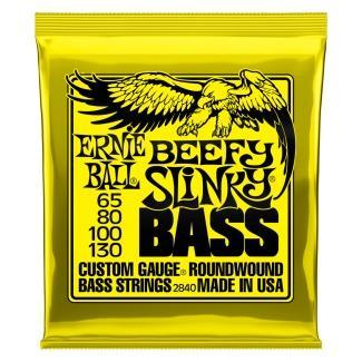 Ernie Ball Sada strun pro basovou kytaru, Beefy Slinky BASS, niklovaná ocel, 65-130