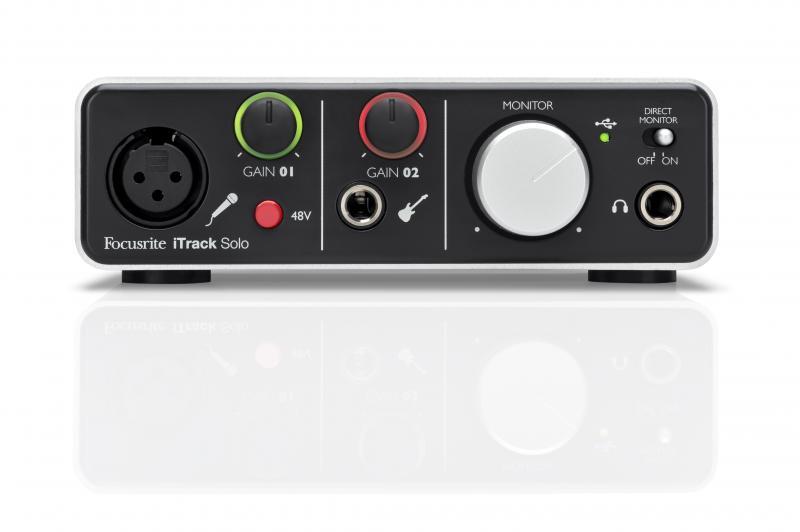 Focusrite iTrack Solo (Lightning) zvuková karta, 2 vstupy, 2 výstupy, 1 mikrofonní předzesilovač