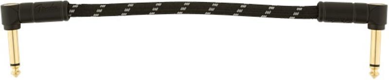 Fender patch kabel 15 cm, černý, Deluxe Series