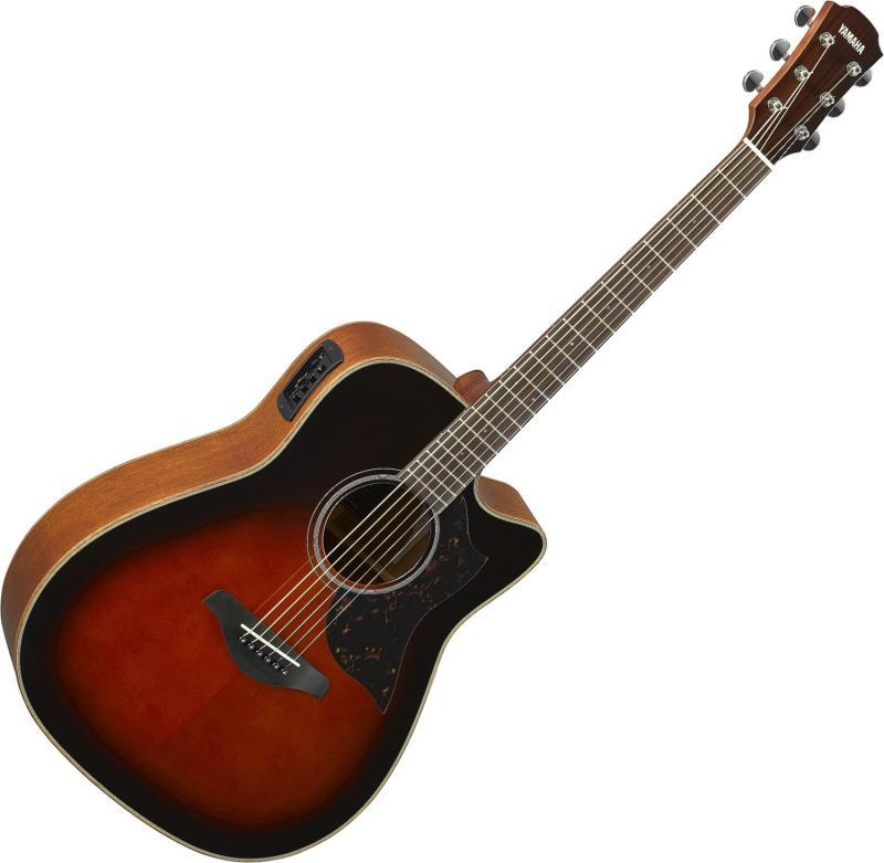 Yamaha elektroakustická kytara, dreadnought, Tobacco Brown Sunburst