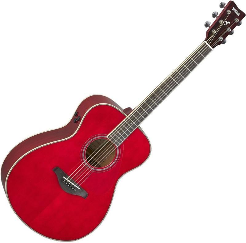 Yamaha FS-TA TransAcoustic, elektro-akustická dreadnought, Ruby Red