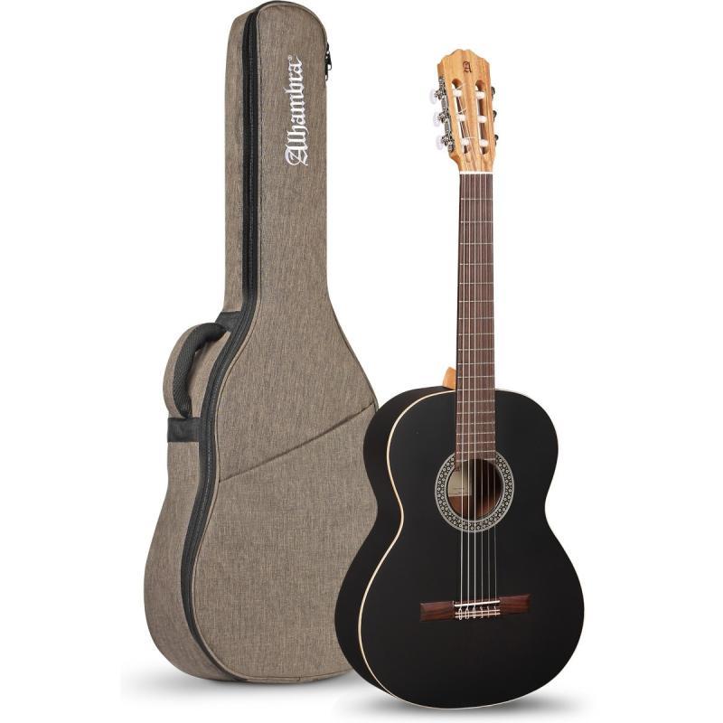 Alhambra klasická kytara 1C Black Satin, cedr, mahagon, indická růžová dřevo, obal