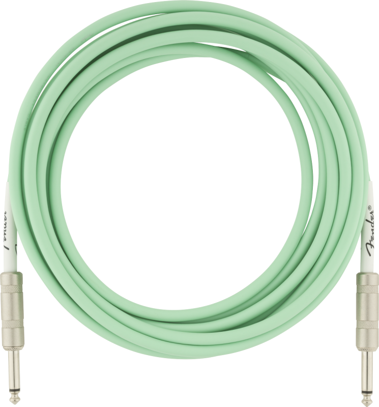 Fender IM kytarový kabel, 5,5 m, Surf Green barva