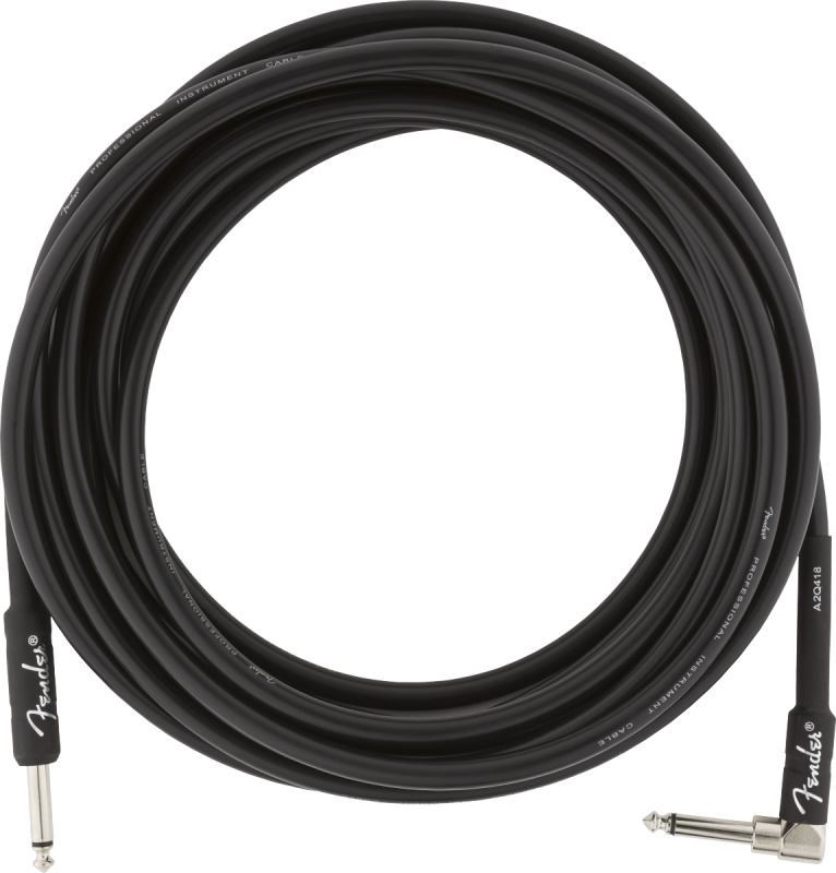 Fender Profesionální série kabel, 5,5 m, rovný-lomený, černý