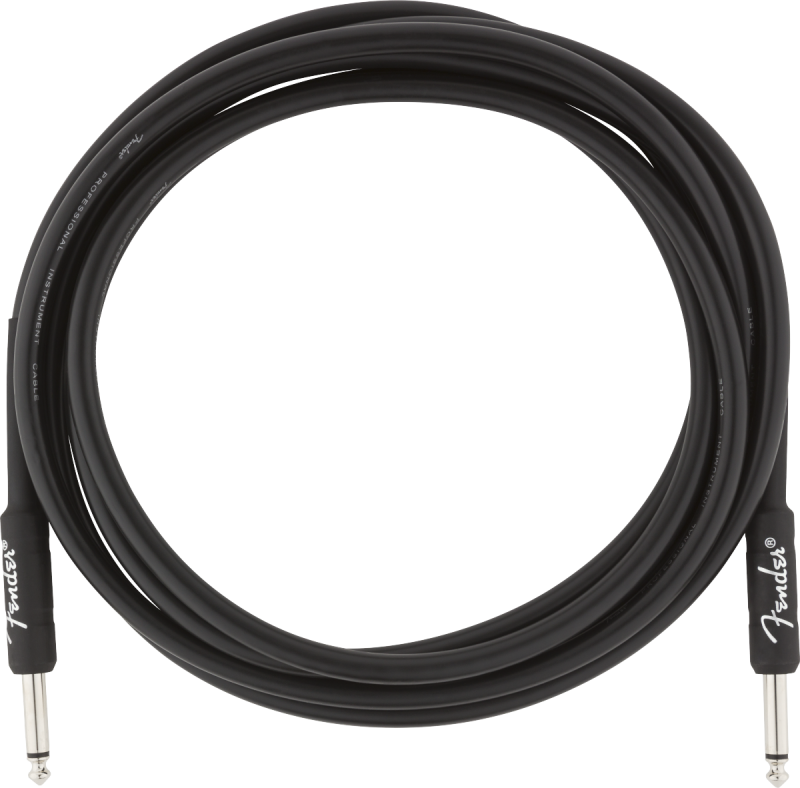 Fender Profesionální kabel, 3 m, rovný-rovný, černý