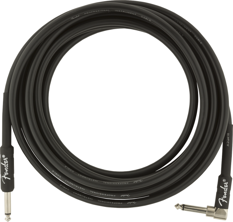 Fender IM kytarový kabel 4,5 m, rovný-šroub, černý