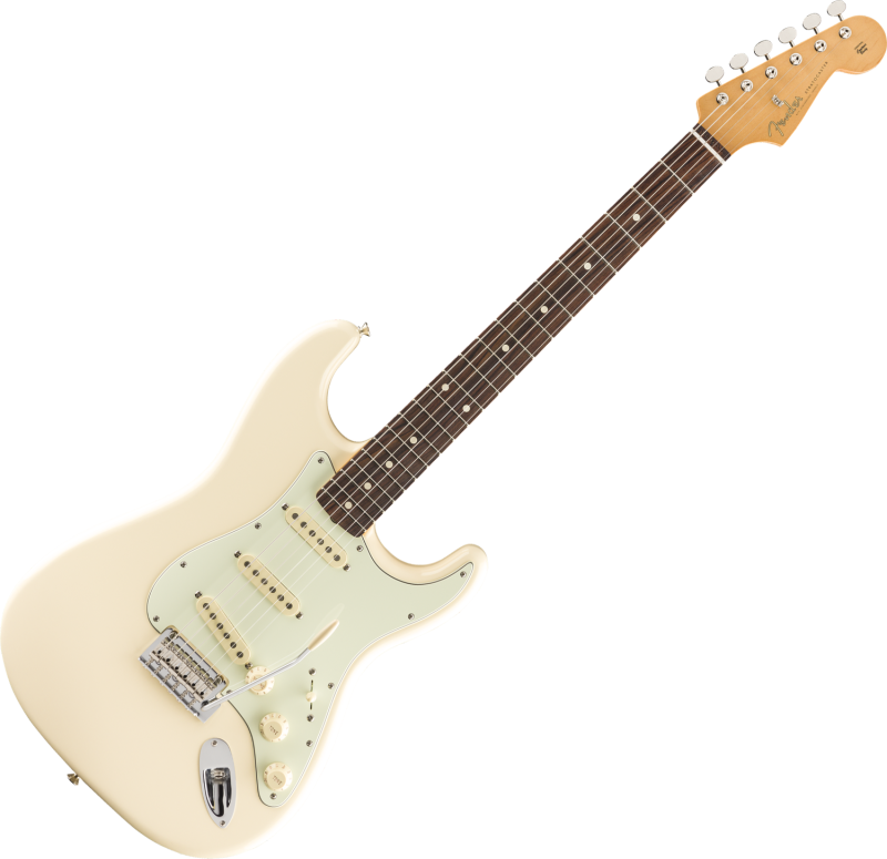 Fender elektrická kytara Vintera '60s Stratocaster, modifikovaná, Pau Ferro hmatník, olympijská bílá
