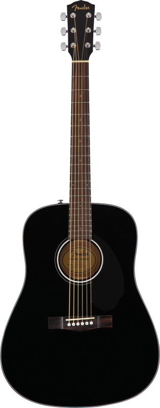 Fender Dreadnought akustická kytara, černá