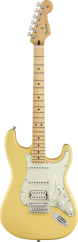 Fender Elektrická kytara Player Stratocaster, HSS snímač, javorový hmatník, barva Buttercream