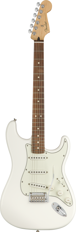 Fender Elektrická kytara Player Stratocaster, Pau Ferro hmatník, bílá