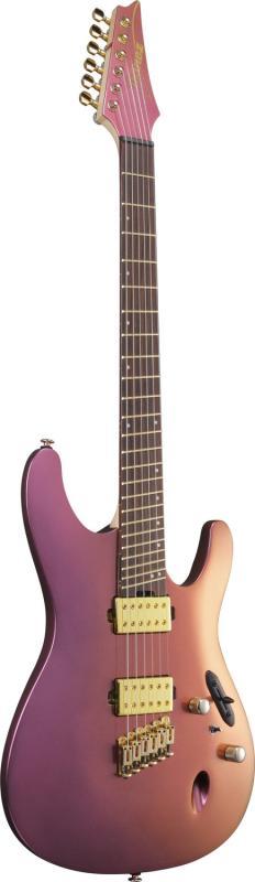 Ibanez S 6-strunná elektrická kytara, růžové zlato, chameleon