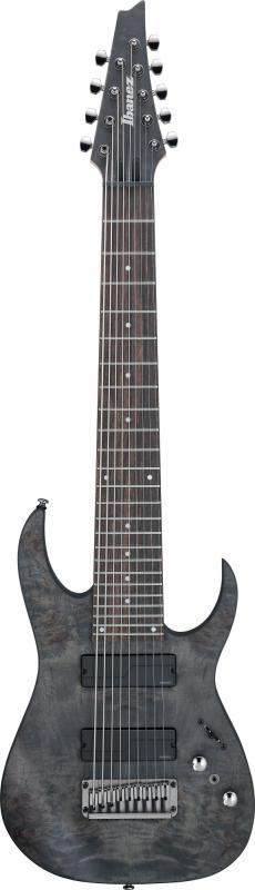 Ibanez RG 9-strunná elektrická kytara, průhledná šedá matná