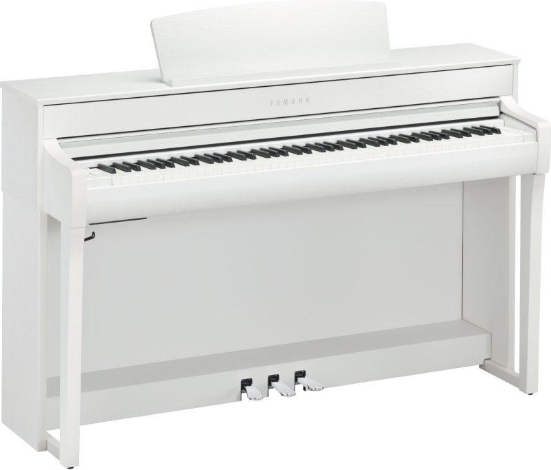 Yamaha Digitální piano CLP-745 WH, bílá, realistický zvuk, klavírní klávesy