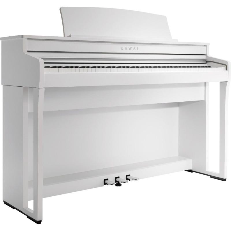 Kawai digitální klavír, 88 kláves, kladívková mechanika, 192 hlasů, Bluetooth, bílý