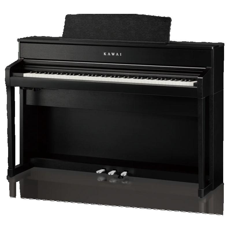 Kawai digitální klavír, 88 kláves, kladívková mechanika, 256 hlasová polyfonie, Bluetooth, černá