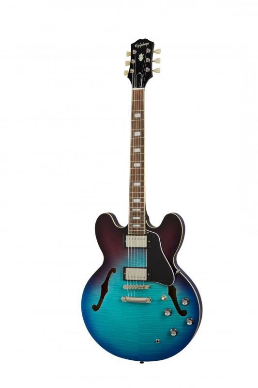 Epiphone ES335 Figured BBB elektrická kytara Blueberry Burst