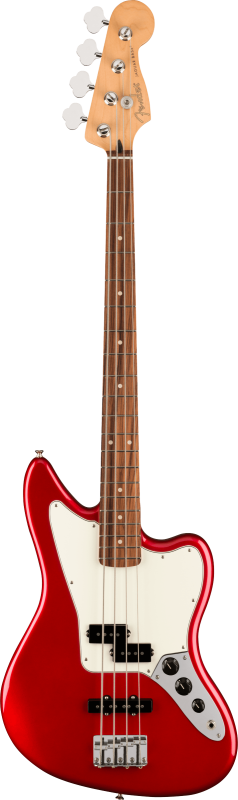 Fender basová kytara Player Jaguar, Pau Ferro hmatník, Candy Apple Red