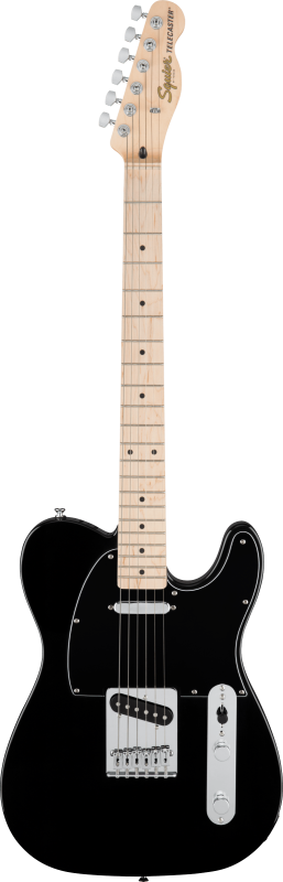 Squier FSR Affinity Telecaster, Javorový hmatník, Černý pickguard, Černá