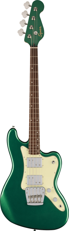 Squier Paranormal Rascal Bass HH, javorová hmatník, mint pickguard, Sherwood Green