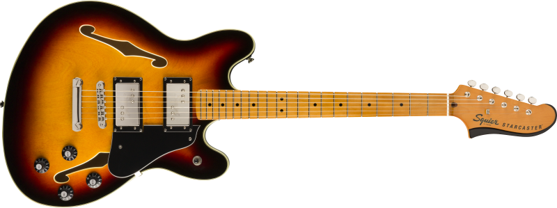 Squier elektrická kytara Classic Vibe, tvar Starcaster, 3-barvový Sunburst