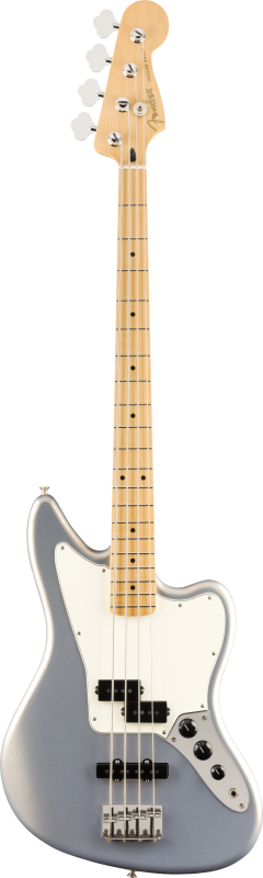 Fender Basgitara Player Jaguar, javorový hmatník, stříbrná