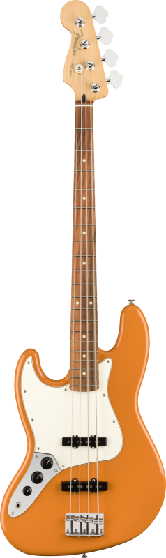 Fender Jazz Bass pro leváky, Pau Ferro hmatník, Capri Orange