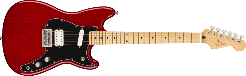 Fender elektrická kytara Player Duo-Sonic HS, javorový hmatník, červená transparentní