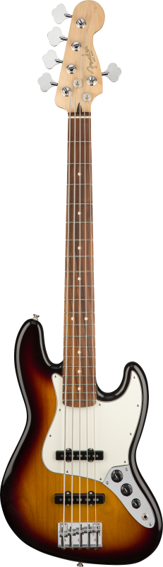 Fender Jazz Bass V, 5 strun, Pau Ferro hmatník, 3-barvný sunburst