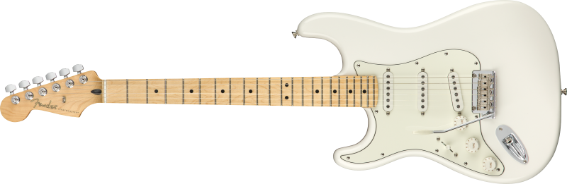 Fender Elektrická kytara Player Stratocaster MN, Polar White, levá