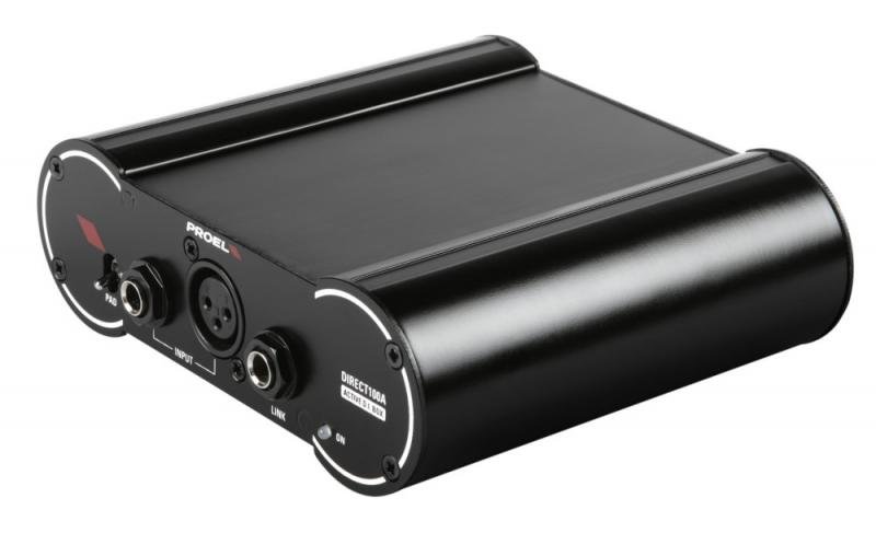 PROEL Di-box aktivní mono, černá, kovová, napájení 9V/18-48V