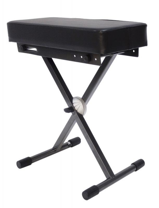 Proel Klavírní stolička, EASY LOCK, antracitová, černý vinyl, max:100 kg
