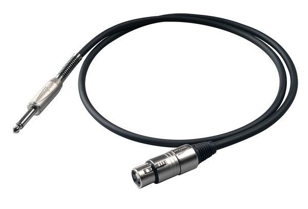 Proel kabel 10m, asimetrický, XLR a 6,3mm jack
