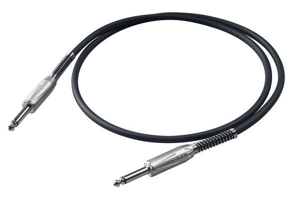 Proel Kabel pro nástroje 0,5 m, 2x6,3 mm mono jack, niklovaný, HPC115