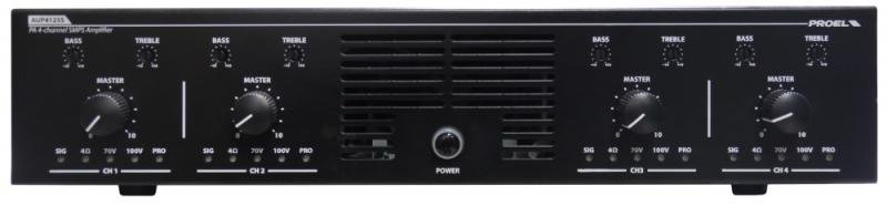 PROEL 100V koncový zesilovač, 4 kanály x 125W